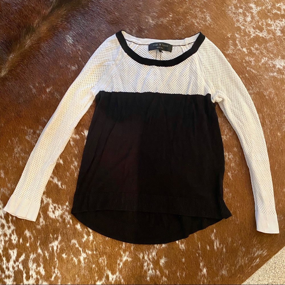 Rag & Bone black and white two tone sweater, XXS
